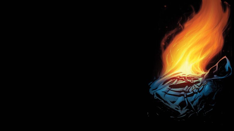 flame-covered hand