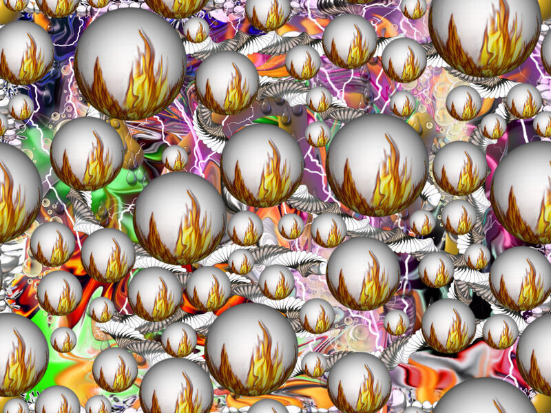 Flame-covered Spheres