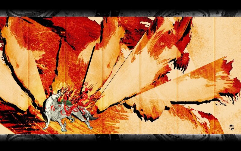 flame-covered wolf warrior