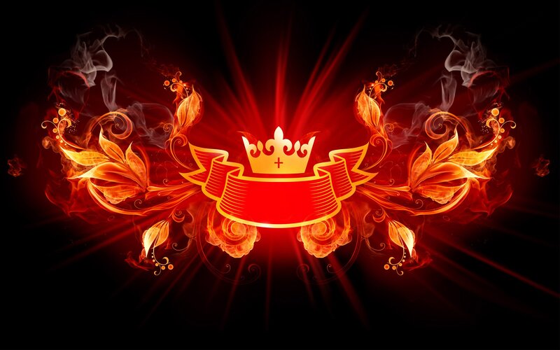 Flame Crown Emblem — Dramatic