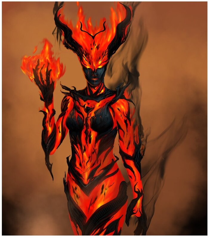Flame Demon Figure