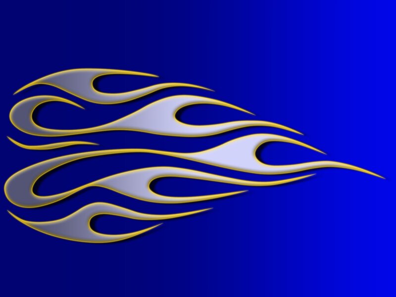 Flame Design — Blue