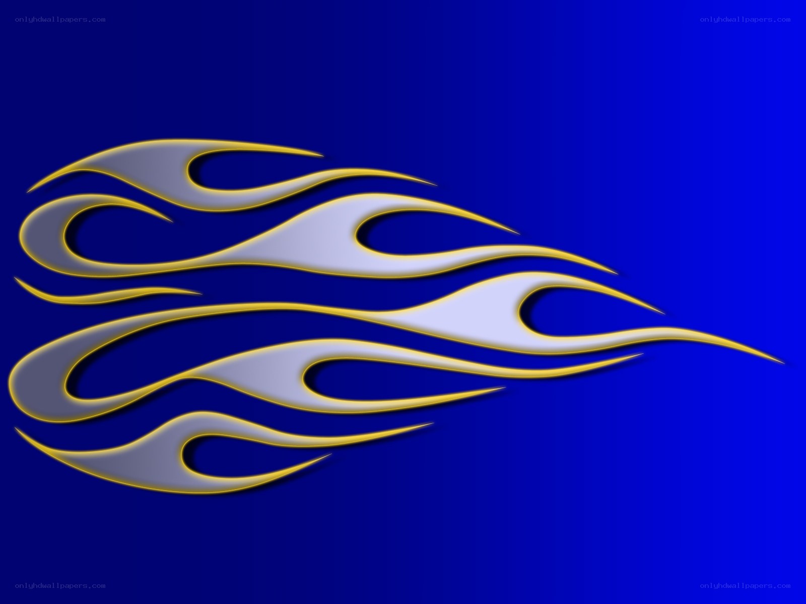 flame design on blue