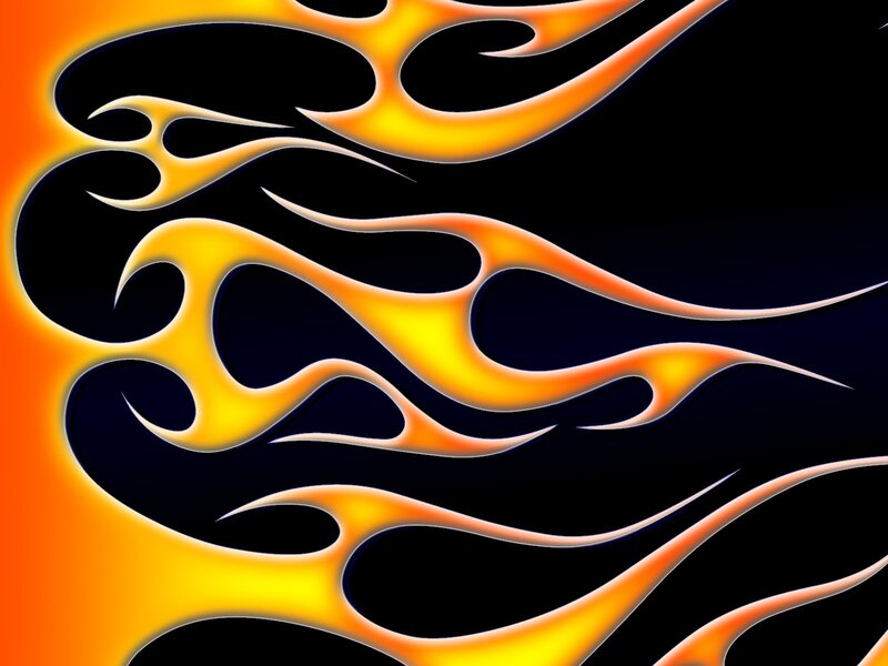 Flame Design — Orange, Dramatic, Digital Art