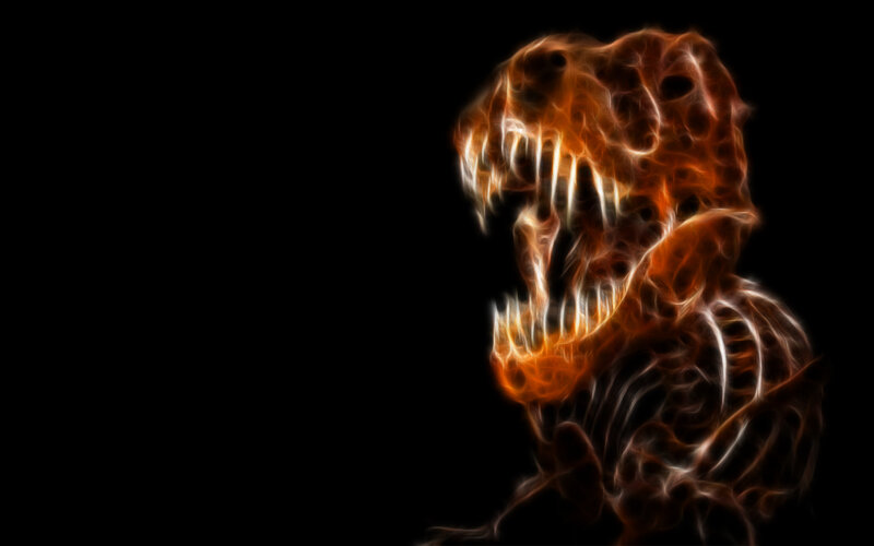 flame dinosaur head