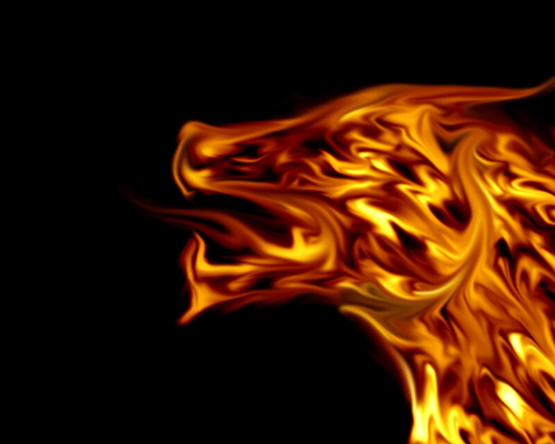 flame dragon head
