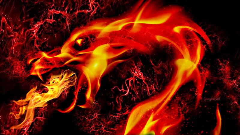 Flame Dragon Head — Red