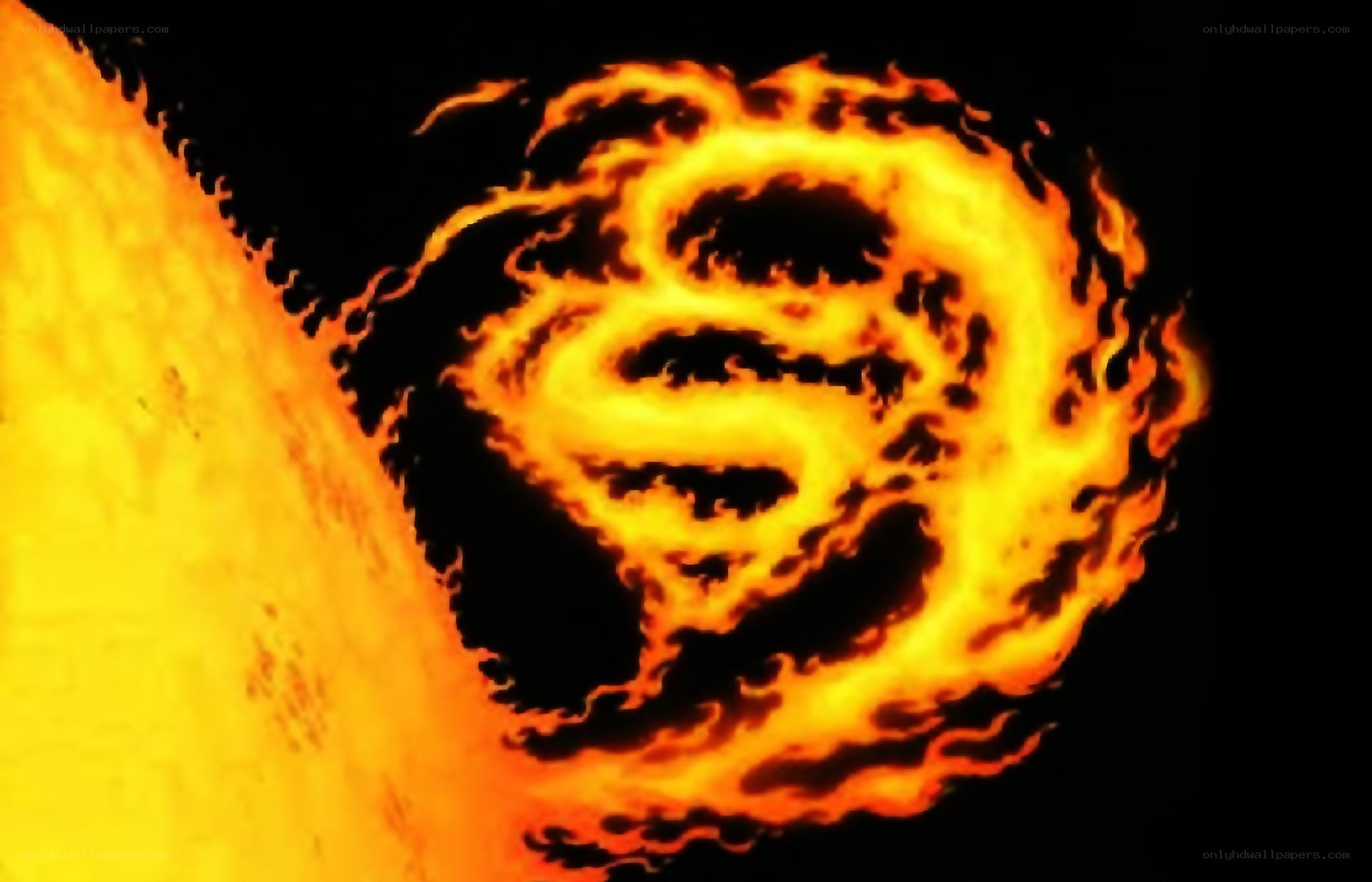 flame dragon on sun