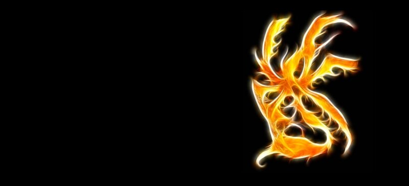 Flame Dragon Silhouette