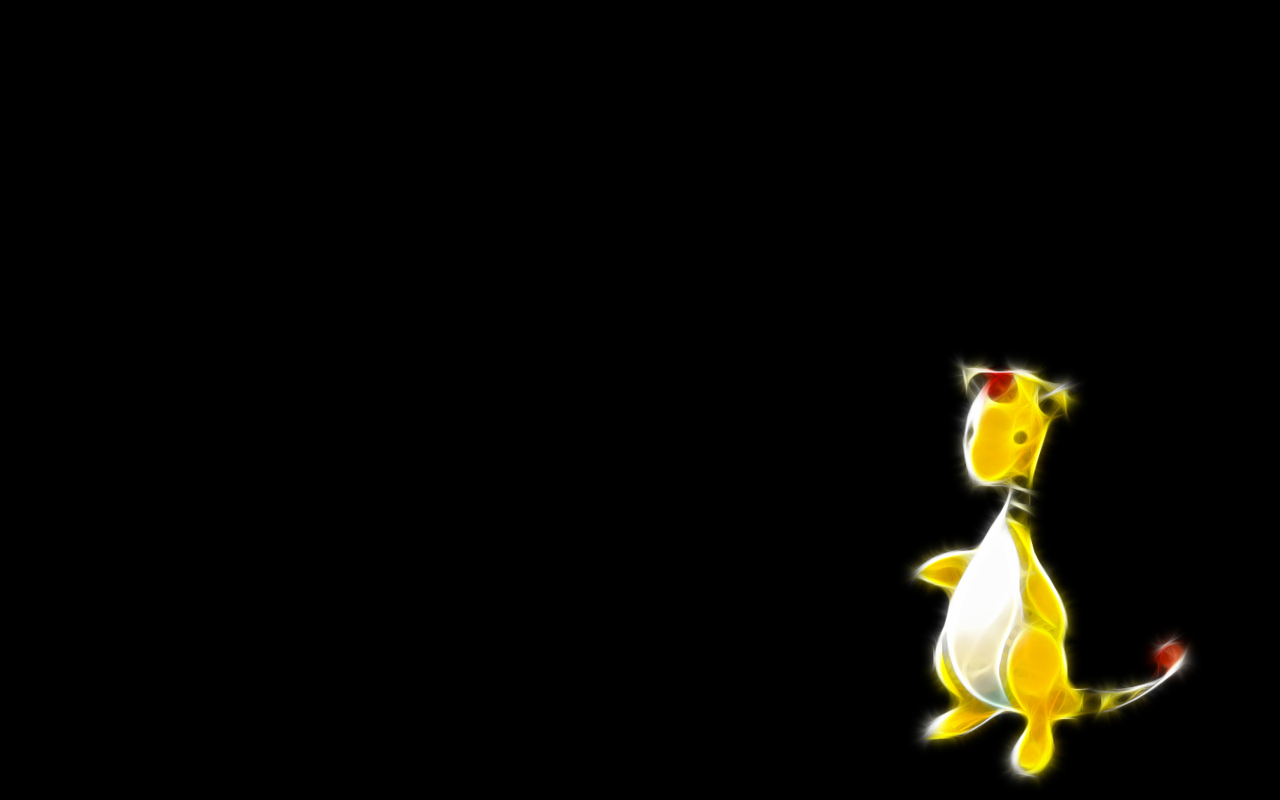 Flame effect dragon character