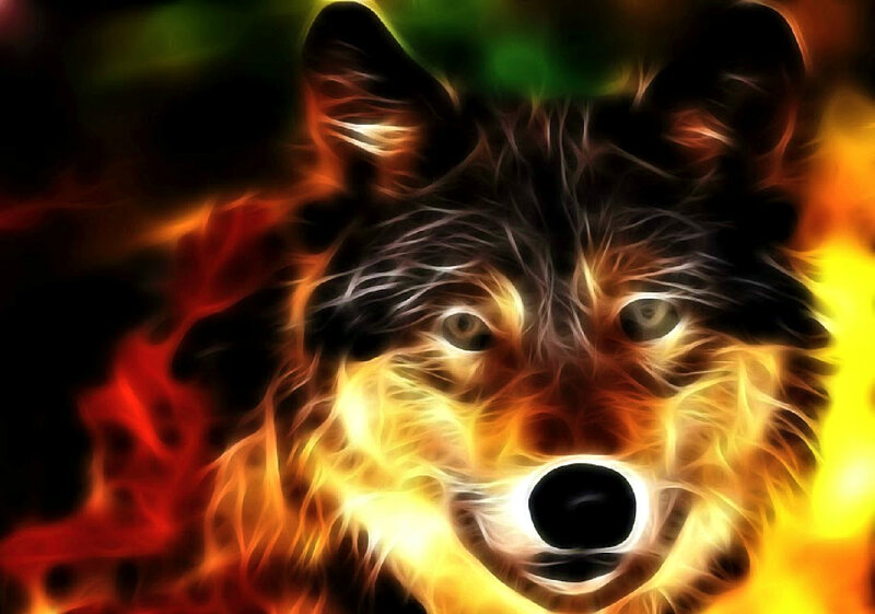 Flame Effect Wolf