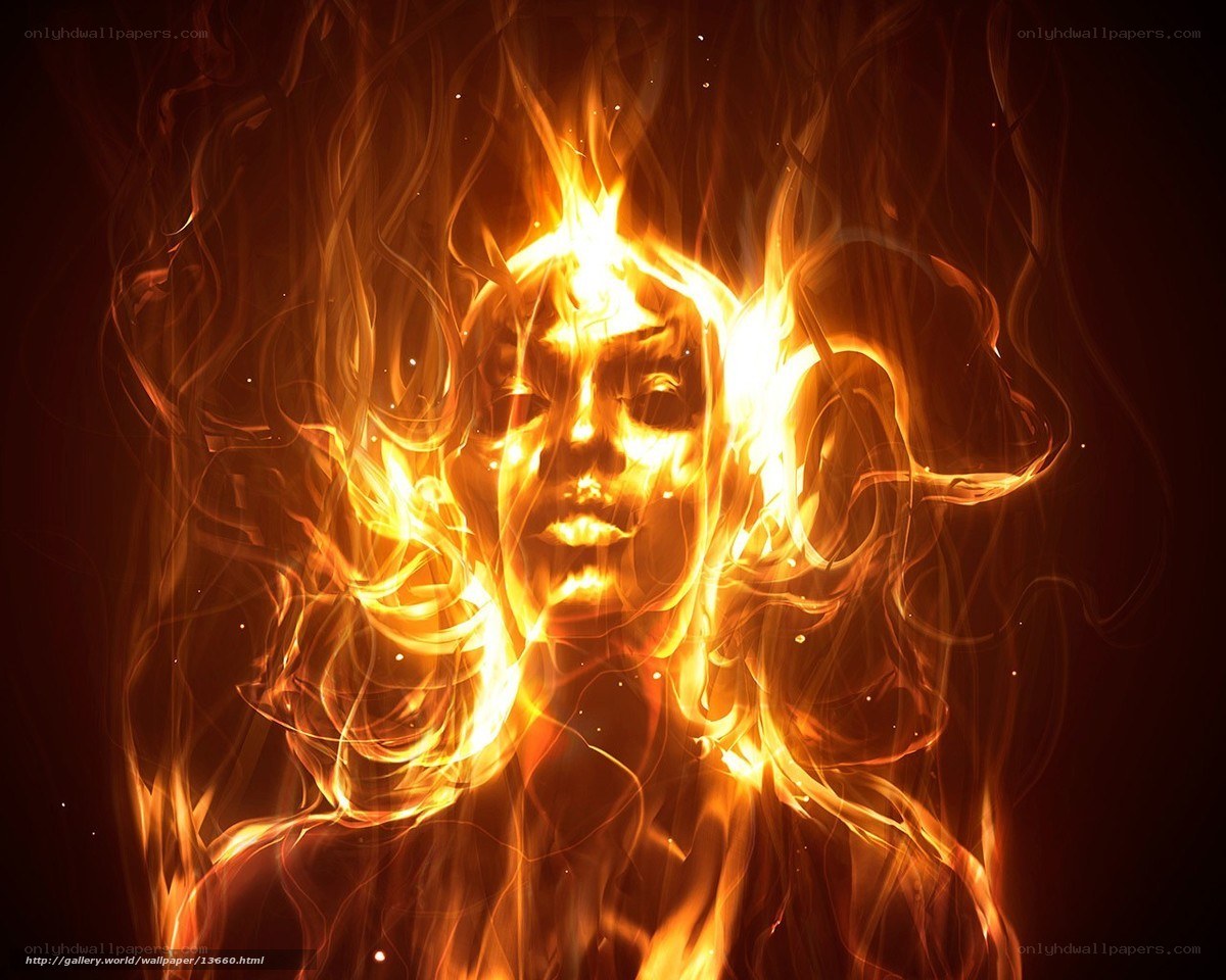 flame-embodied face