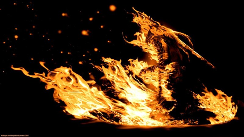 Flame-encased Warrior — Black