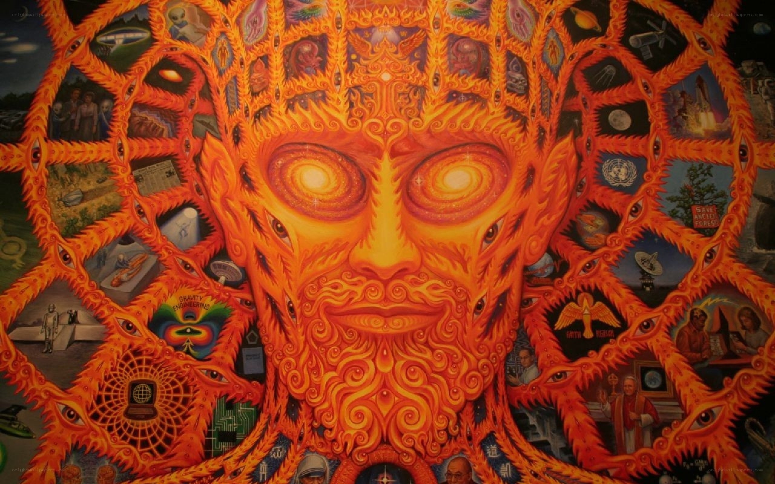 Flame-faced cosmic entity