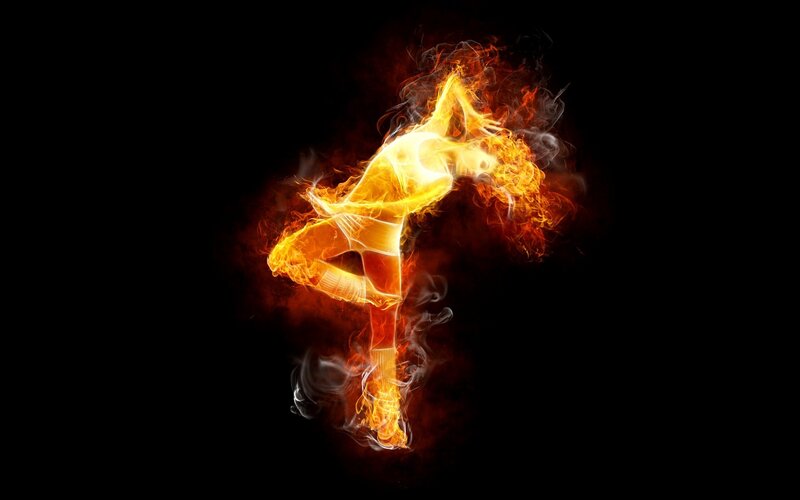 Flame Figure Dancing — Black