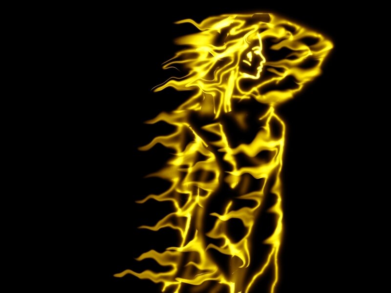 flame figure silhouette