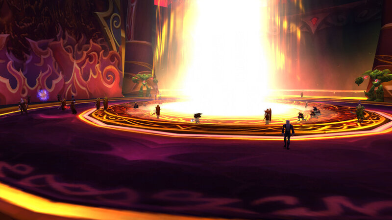 flame-filled arena scene