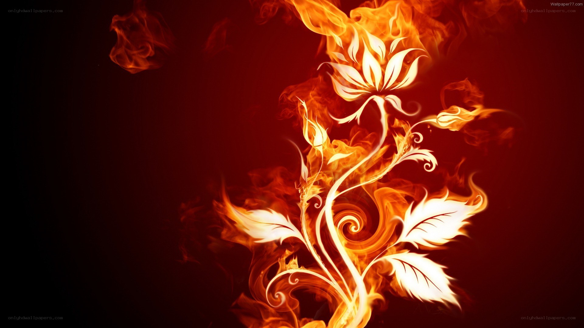 Flame flower art