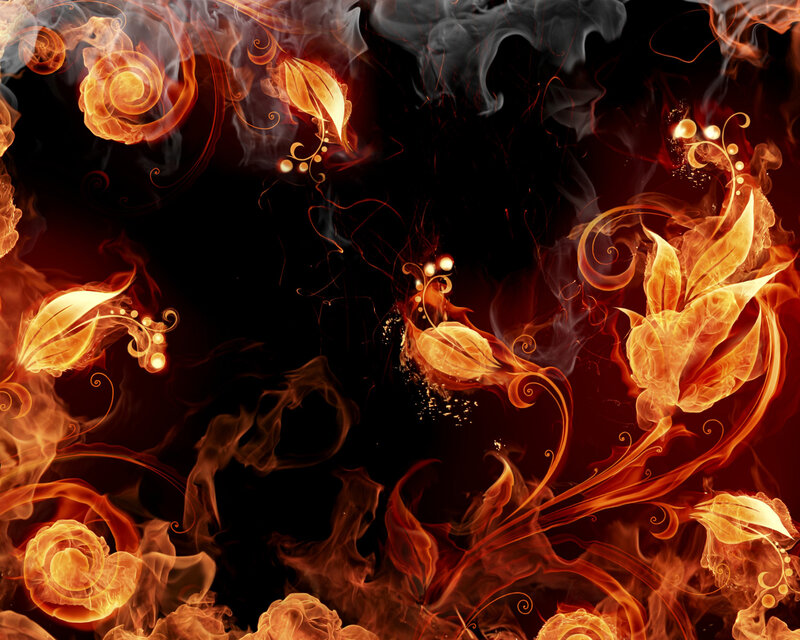 Flame Flowers and Smoke
