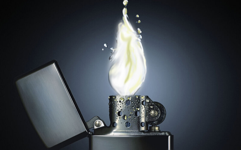 flame from a lighter