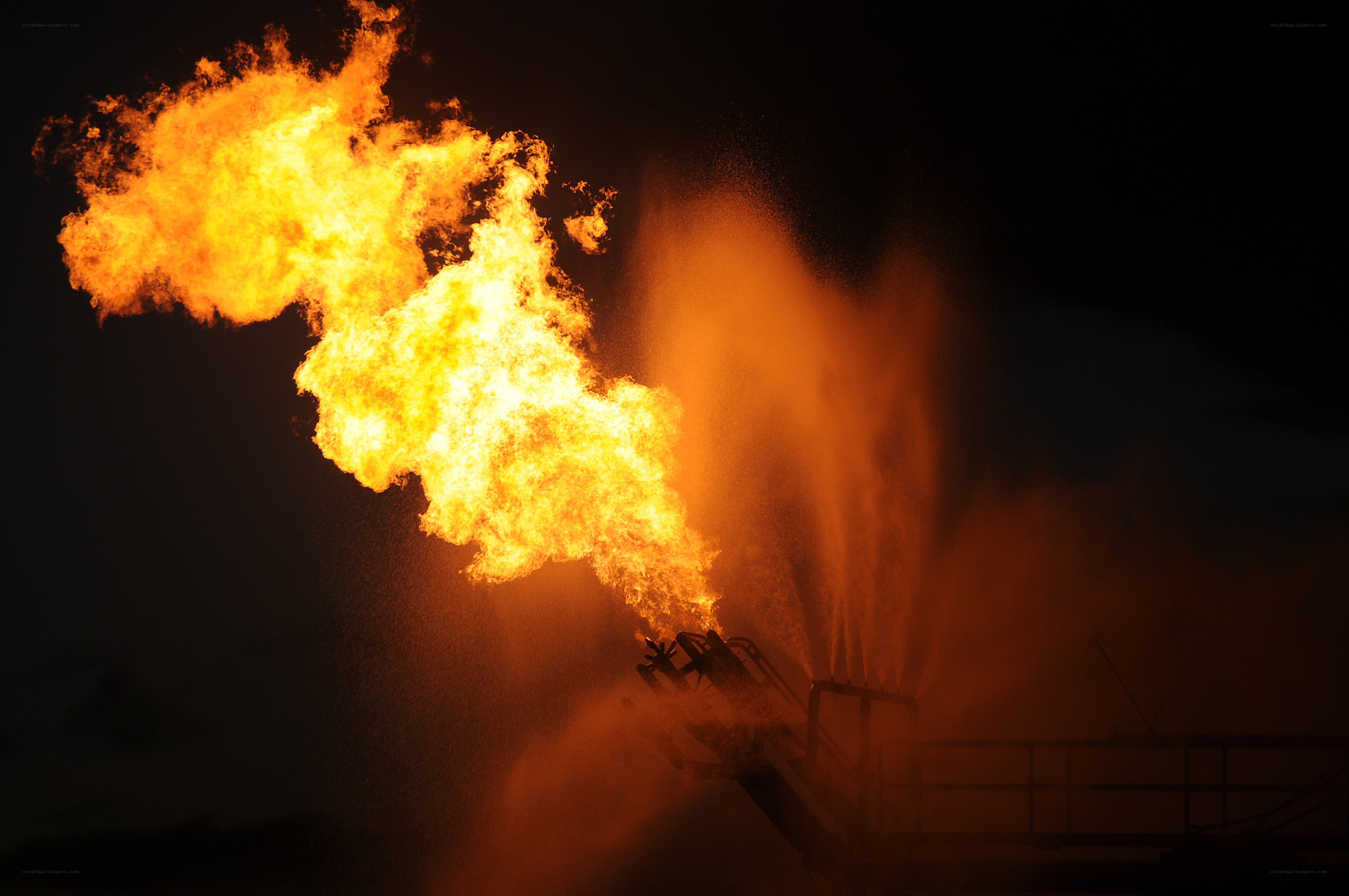 Flame from industrial flare