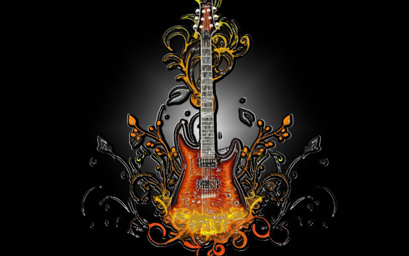 flame guitar artwork