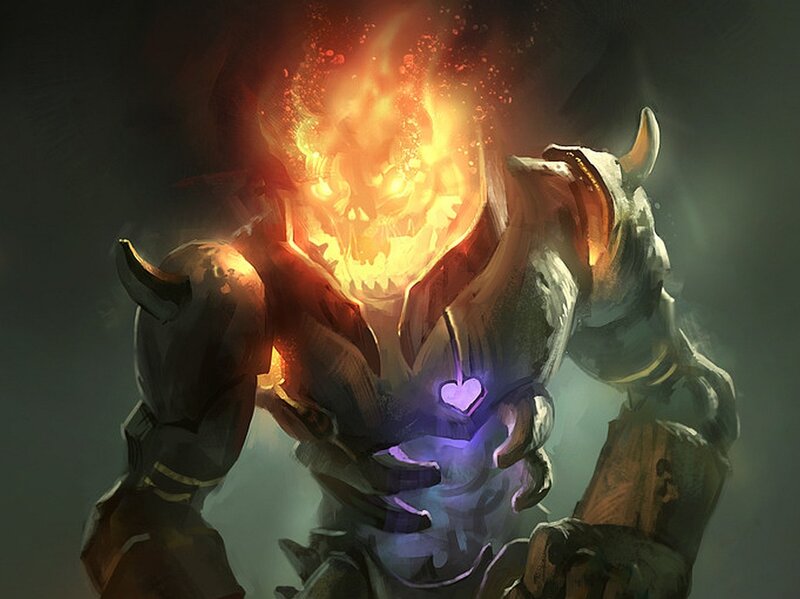flame-headed armored warrior
