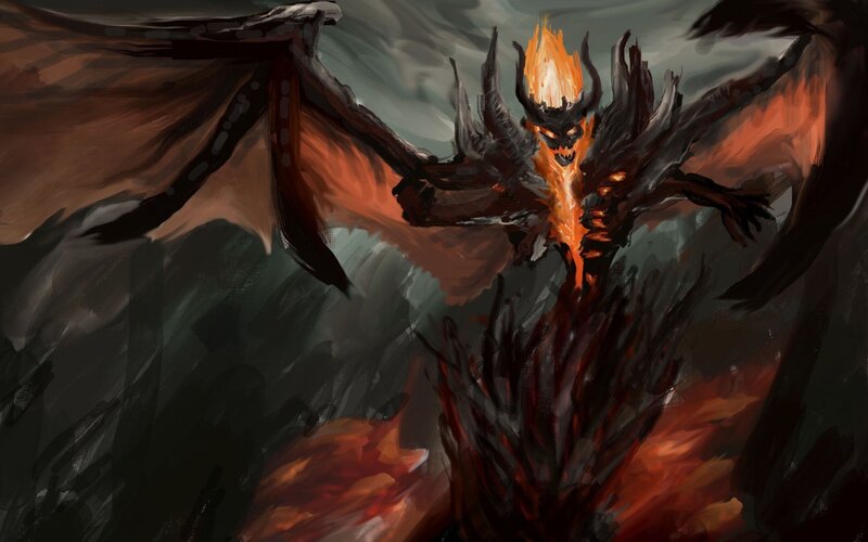 Flame-headed Demon — Black, Dramatic