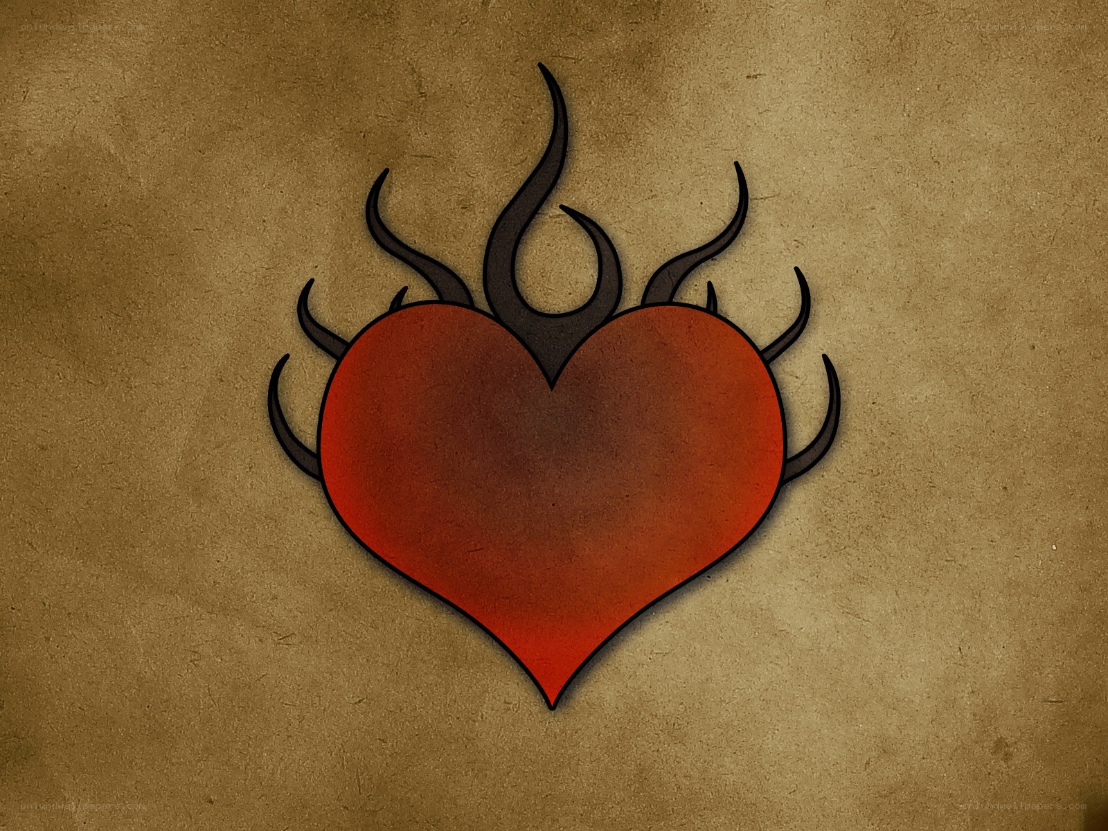flame heart design