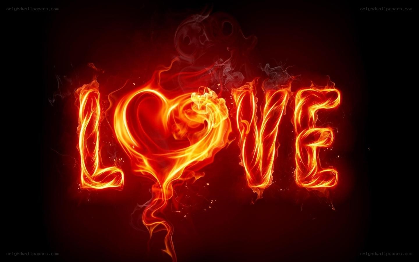 flame heart love text