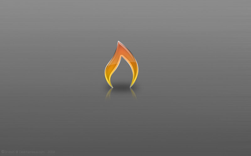 flame icon on gray background