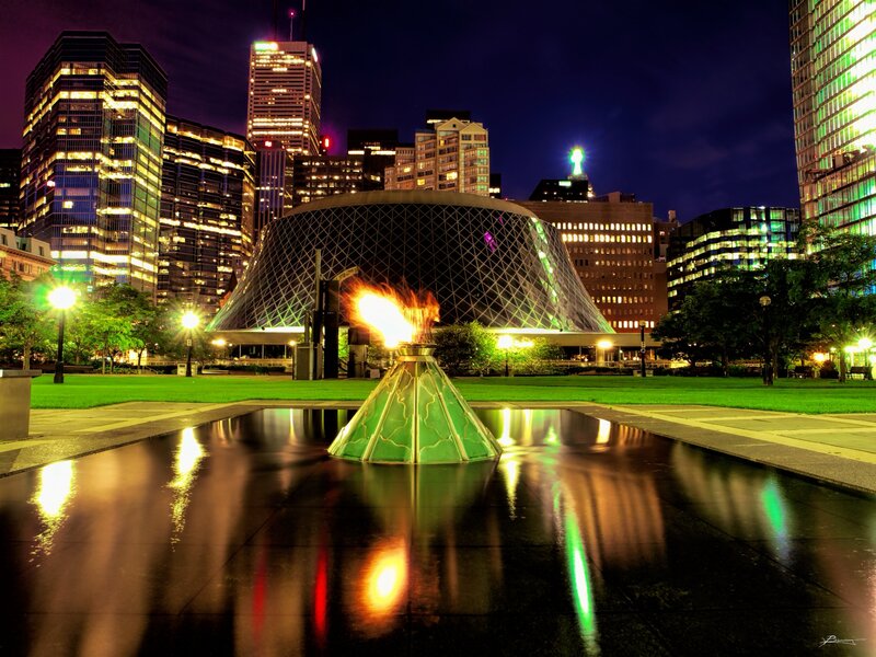 Flame in Fountain