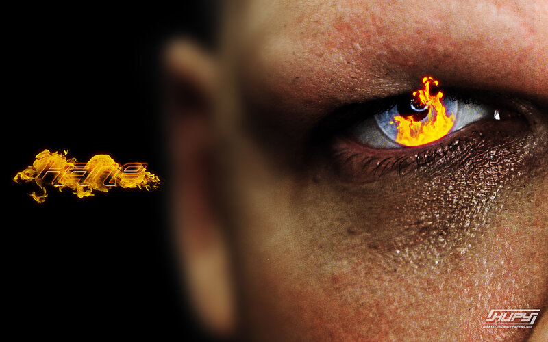 flame in the eye