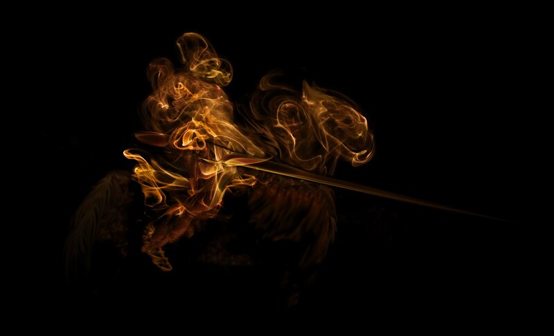 flame knight in motion