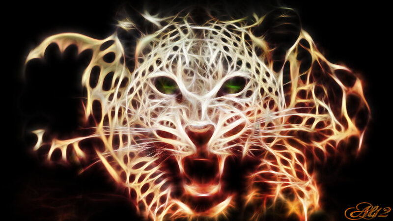 Flame Leopard Head