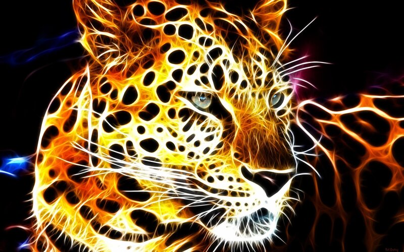 Flame Leopard Head — Yellow
