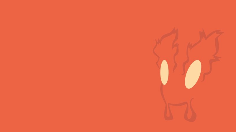 Flame-like creature on orange