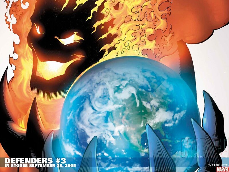Flame-like Figure Holding Earth