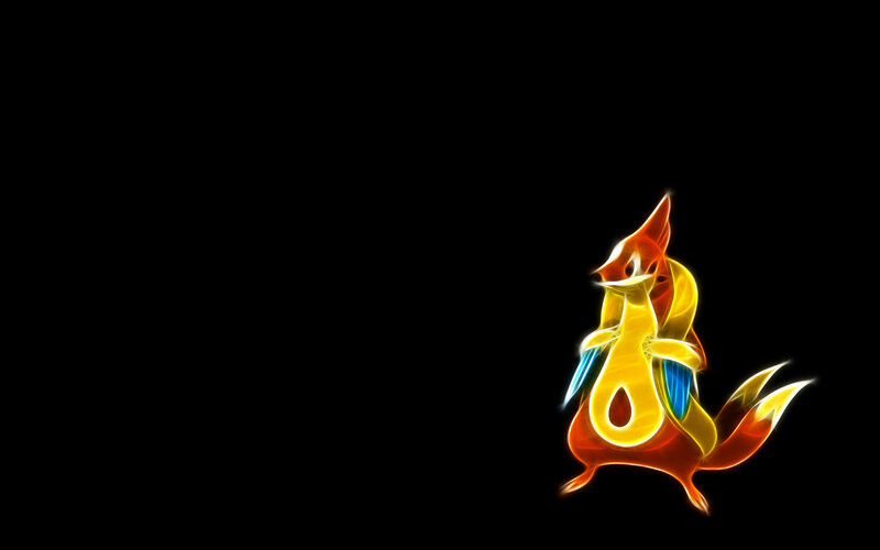 Flame-like Fox Creature — Yellow, Dramatic
