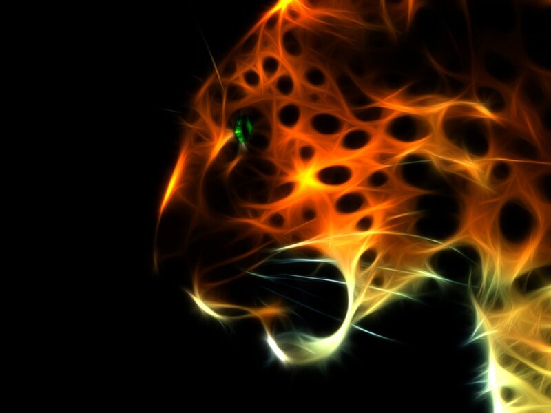 Flame-like Jaguar Head