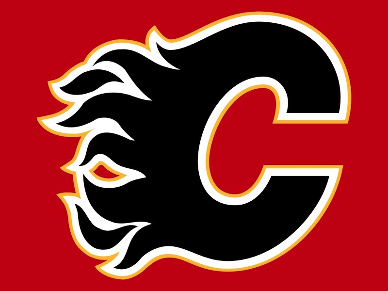 Flame Logo on Red