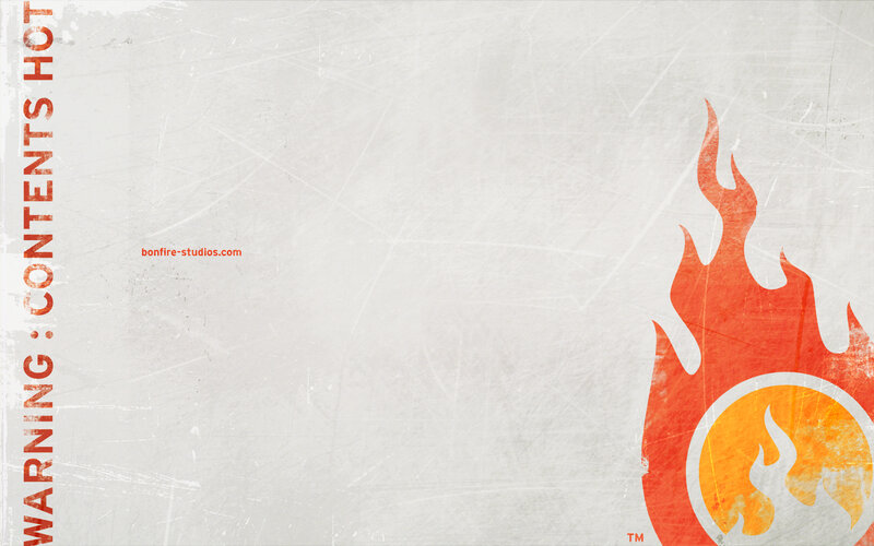 Flame Logo on Textured Background