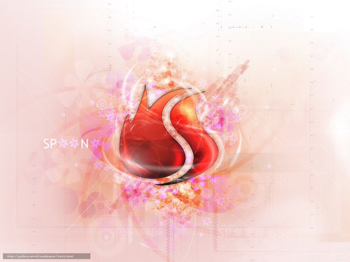 Flame logo with floral design