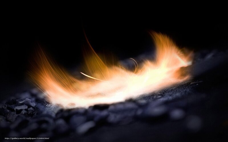 flame on dark surface