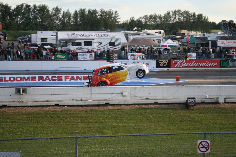 Flame-painted Car on Ramp