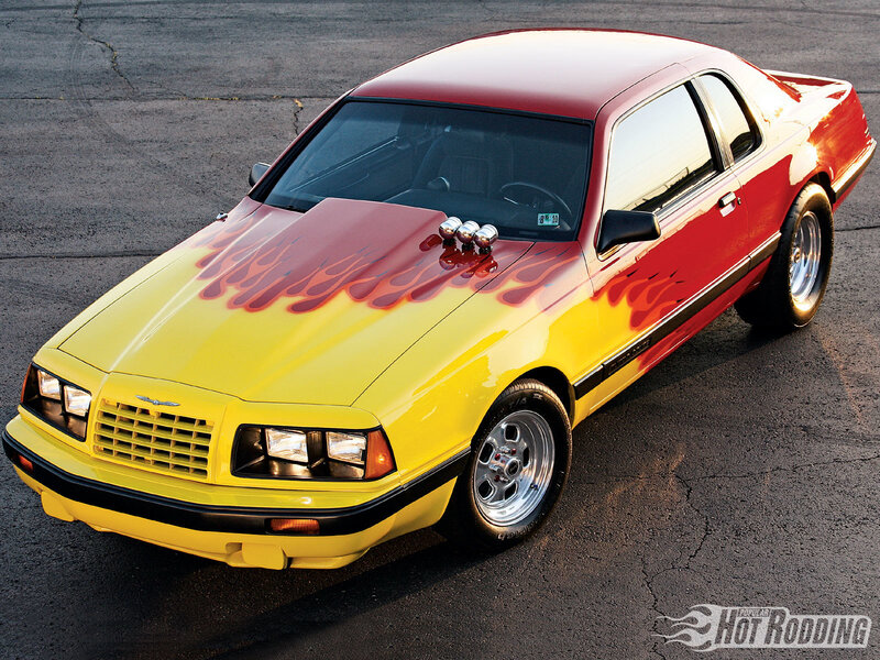 Flame-painted classic car