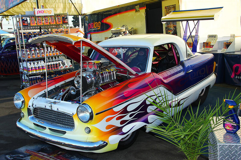 Flame-painted Hot Rod