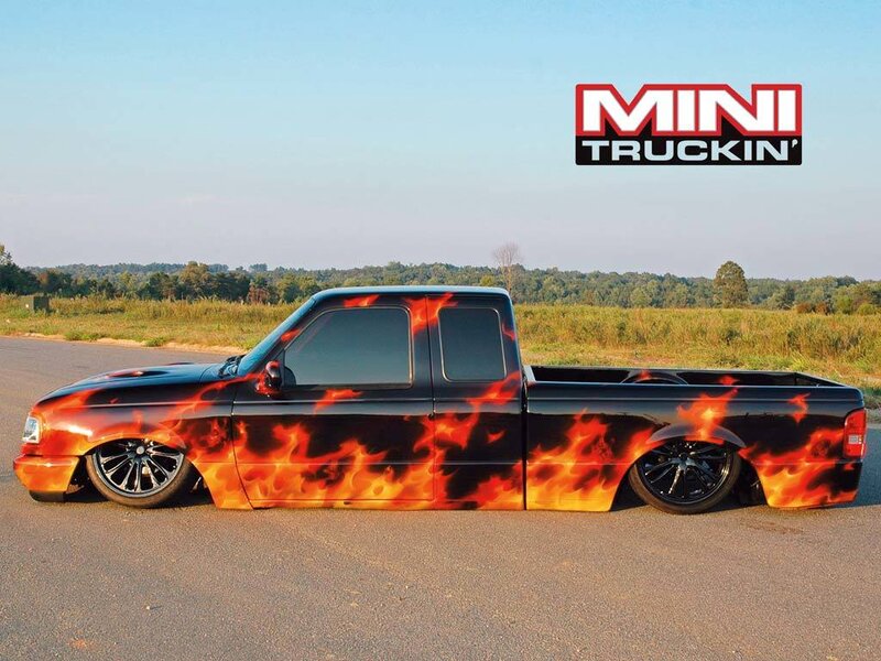Flame-painted mini truck