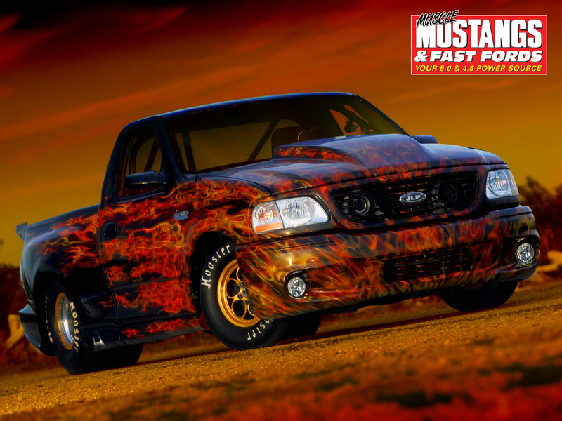 Flame-painted Pickup Truck