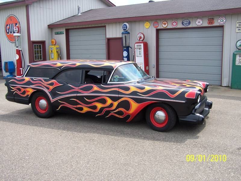 Flame-painted Station Wagon